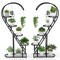 Costway 5 Tier Metal Plant Stand Heart-shaped Shelf with Hanging Hook for Multiple Plants Black/White/Pink & Blue